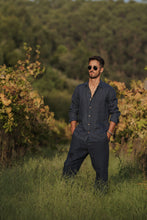 Load image into Gallery viewer, Navy Blue  Linen Shirt
