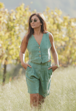 Load image into Gallery viewer, Mint Green Linen Vest
