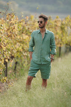 Load image into Gallery viewer, Mint Green Linen Shirt
