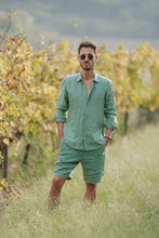 Load image into Gallery viewer, Mint Green Linen Shorts
