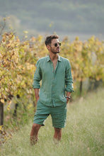 Load image into Gallery viewer, Mint Green Linen Shorts
