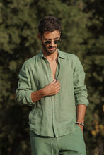 Load image into Gallery viewer, Mint Green Linen Shirt
