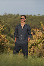 Load image into Gallery viewer, Navy Blue Linen Pants
